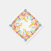 Colorful Circular Jumked Muzieknoten Servetten (Hoek)