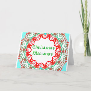 Colorful Circular Lacy Design Holiday-kaart Feestdagen Kaart