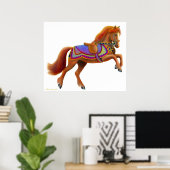 Colorful Circus Horse Print (Thuiskantoor)