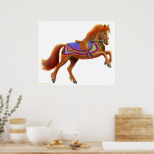Colorful Circus Horse Print (Keuken)