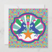 Colorful Circus Snacks en Show Ponies Birthday Kaart (Achterkant)