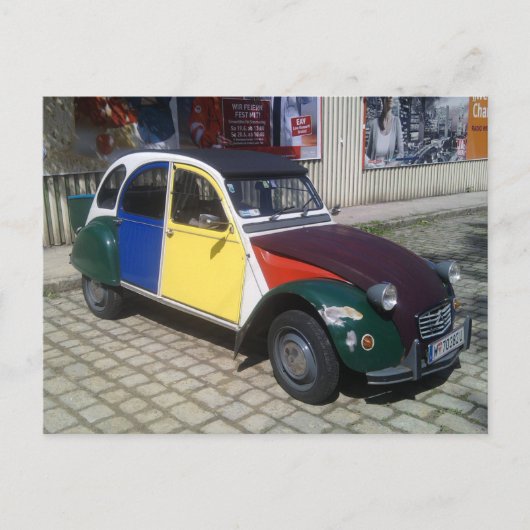 Colorful Citroen 2 CV Briefkaart (Voorkant)