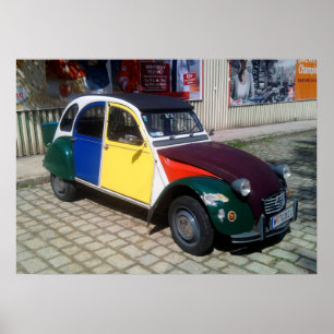 Colorful Citroen 2 CV Poster