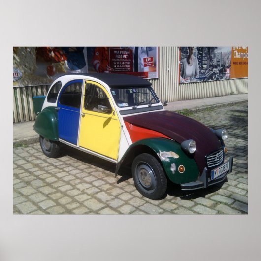 Colorful Citroen 2 CV Poster (Voorkant)