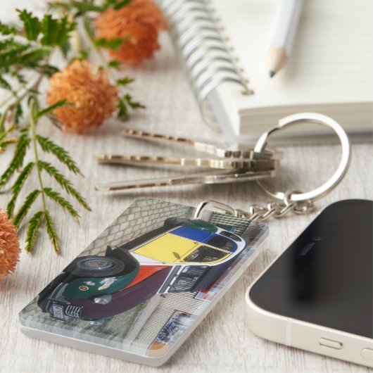 Colorful Citroen 2 CV Sleutelhanger (Voorkant Rechts)