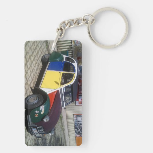 Colorful Citroen 2 CV Sleutelhanger (achterkant)