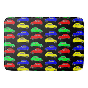 Colorful Citroen 2 CV-vertakt patroon Badmat