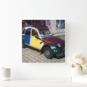 Colorful Citroen 2 CV Vierkante Klok (Huis)