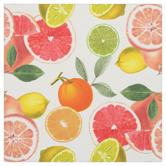 Colorful Citrus Fruits Stof (Swatch)