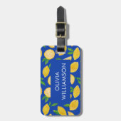 Colorful Citrus Lemon patroon Bagagelabel (Voorkant verticaal)