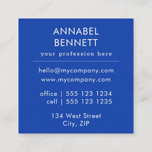 Colorful Citrus Lemon patroon professional Vierkante Visitekaartje (Achterkant)