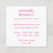 Colorful Citrus Lemon patroon Vierkante Visitekaartje (Achterkant)