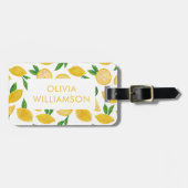 Colorful Citrus Lemon pattern Bagagelabel (Voorkant horizontaal)