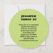 Colorful Citrus Slice Limoen Birthday Kaart (Achterkant)