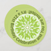 Colorful Citrus Slice Limoen Birthday Kaart (Voorkant / Achterkant)