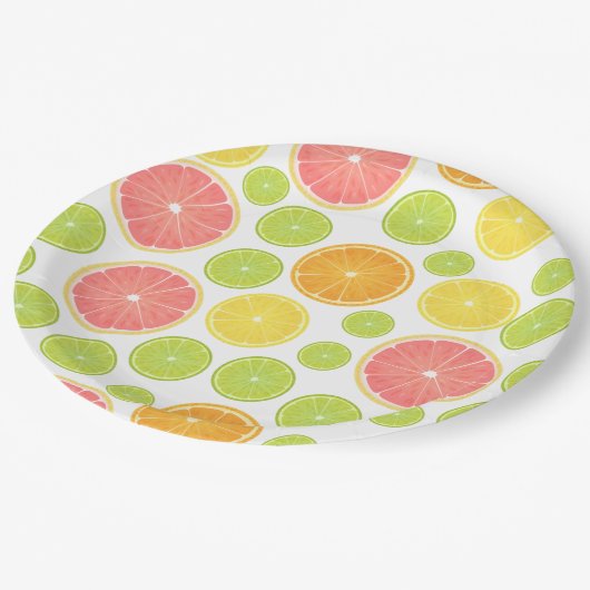 Colorful Citrus Slices Papieren Bordje (Gekanteld)
