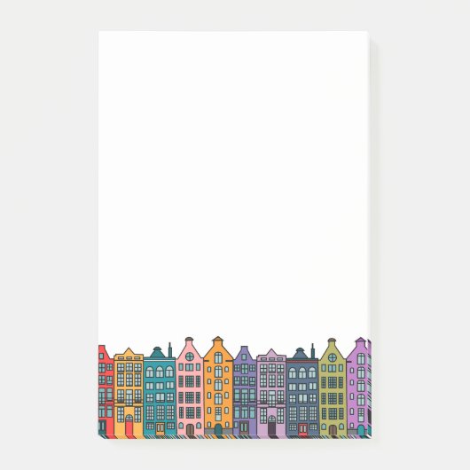 Colorful City Row Houses Post-it® Notes  (Voorkant)