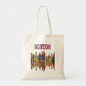 Colorful Cityscape of Boston Canvas tas (Voorkant)