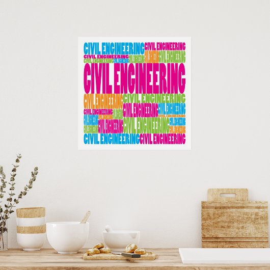 Colorful Civil Engineering Poster (Keuken)