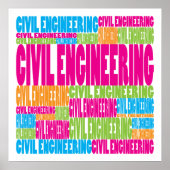 Colorful Civil Engineering Poster (Voorkant)