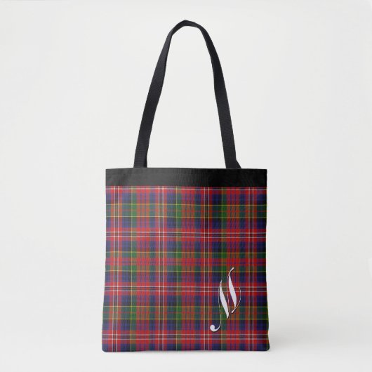 Colorful Clan MacPherson Pset Monogrammed Tote Bag (Voorkant)
