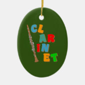 Colorful Clarinet Keramisch Ornament (Voorkant)
