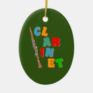 Colorful Clarinet Keramisch Ornament