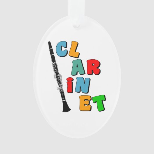 Colorful Clarinet Ornament (voorkant)