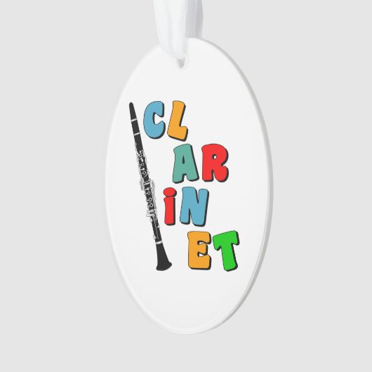 Colorful Clarinet Ornament (voorkant)