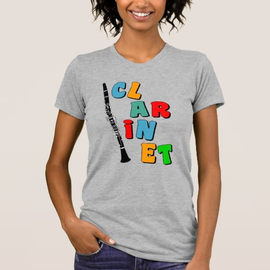Colorful Clarinet T-shirt (Voorkant)