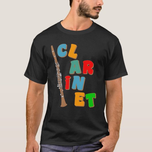 Colorful Clarinet T-shirt (Voorkant)