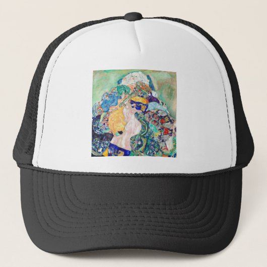 Colorful Classic Baby (Cradle) van Gustav Klimt Trucker Pet (Voorkant)