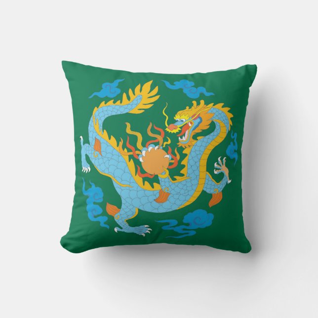 Colorful Classic Chinese draak Kussen (Voorkant)