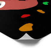 Colorful Climbing Wall Sloth Climber Boulder  Poster (Hoek)