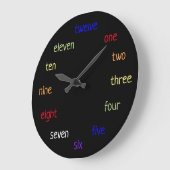 Colorful Clock Numbers in Writing Grote Klok (Hoek)