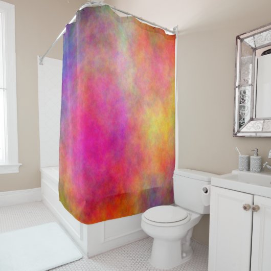 Colorful Clouds Abstract Douchegordijn (In situ)