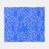 Colorful Clouds Rain Blue Pattern Fleece Deken (Voorkant (Horizontaal))