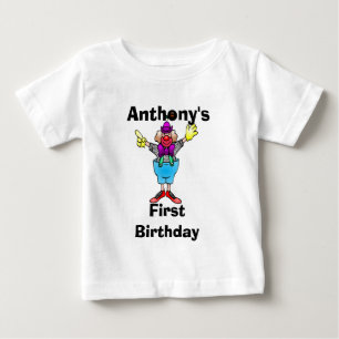 Colorful Clown Personalized Baby T-shirt