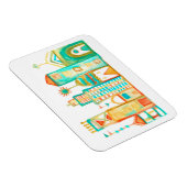 Colorful Clown Town Whimsical Village Magneet (Rechterzijde)