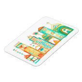 Colorful Clown Town Whimsical Village Magneet (Linkerzijde)