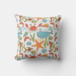 Colorful Coastal Beach Seashore Pattern Kussen