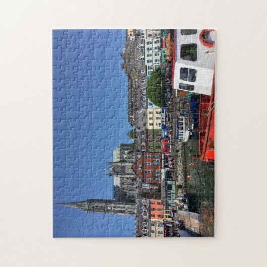 Colorful Cobh Harbour (Ierland) Puzzle Legpuzzel (Verticaal)