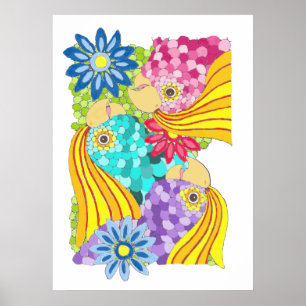 Colorful Cockatiel Poster
