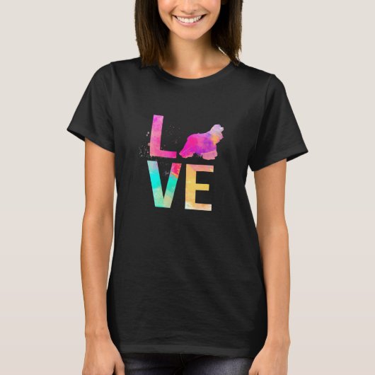 Colorful Cocker Spaniel Dog mam Cocker Spaniel T-shirt (Voorkant)
