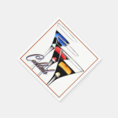 Colorful Cocktail Glasses Napkins Servet (Hoek)