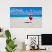 Colorful Cocktail in Paradise Poster (Thuiskantoor)