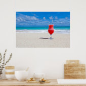 Colorful Cocktail in Paradise Poster (Keuken)