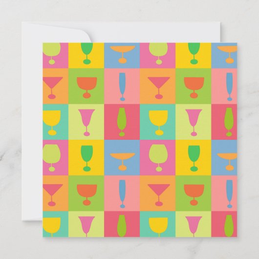 Colorful Cocktail Kaart (Achterkant)