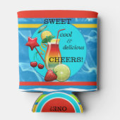 Colorful Cocktail Summer Pool Koelbox Blikjeskoeler (Achterkant)