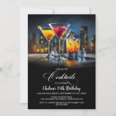 Colorful Cocktails Birthday Party Kaart (Voorkant)